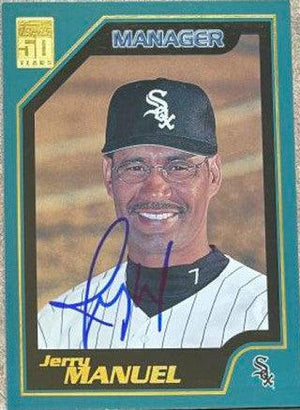 Jerry Manuel Signed 2001 Topps Baseball Card - Chicago White Sox - PastPros