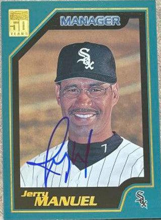 Jerry Manuel Signed 2001 Topps Baseball Card - Chicago White Sox - PastPros