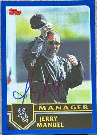 Jerry Manuel Signed 2003 Topps Baseball Card - Chicago White Sox - PastPros