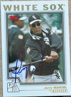 Jerry Manuel Signed 2004 Topps Baseball Card - Chicago White Sox