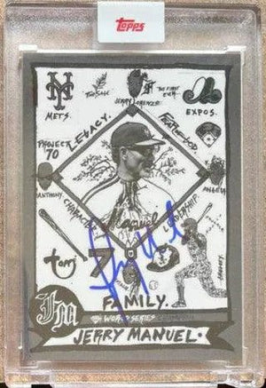 Jerry Manuel Signed 2021-22 Topps Baseball Card - Project70 (Gregory Siff)
