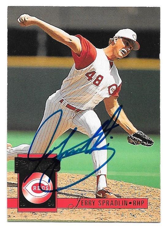 Jerry Spradlin Signed 1994 Donruss Baseball Card - Cleveland Indians - PastPros