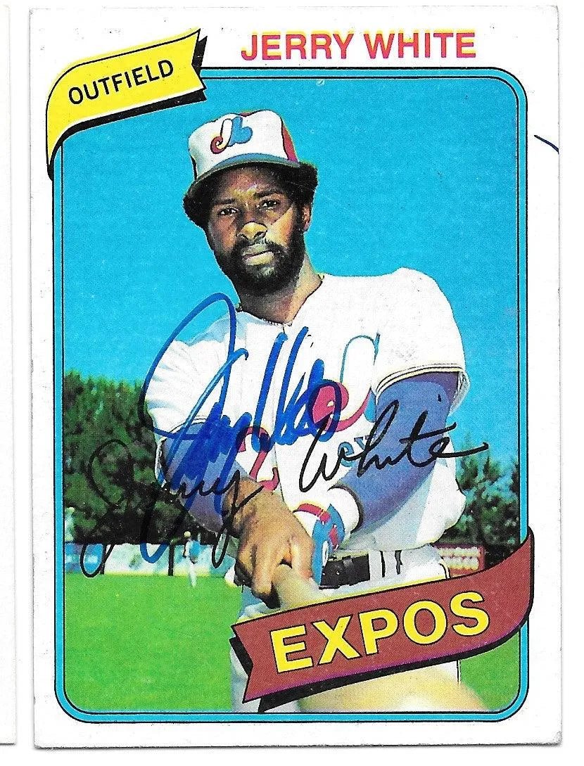 Jerry White Signed 1980 Topps Baseball Card - Montreal Expos