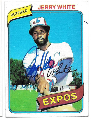 Jerry White Signed 1980 Topps Baseball Card - Montreal Expos