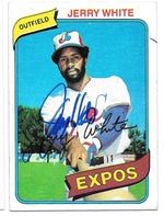 Jerry White Signed 1980 Topps Baseball Card - Montreal Expos - PastPros