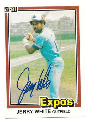 Jerry White Signed 1981 Donruss Baseball Card - Montreal Expos - PastPros