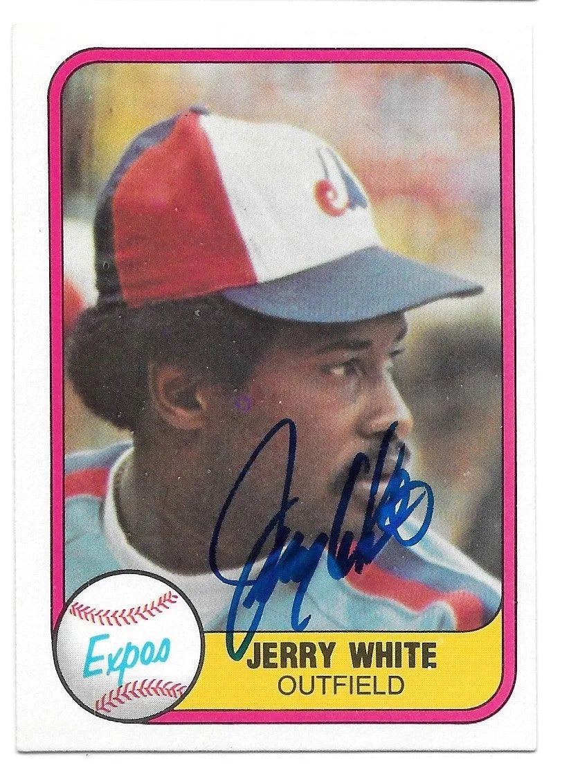 Jerry White Signed 1981 Fleer Baseball Card - Montreal Expos