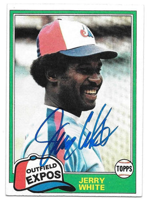 Jerry White Signed 1981 Topps Baseball Card - Montreal Expos