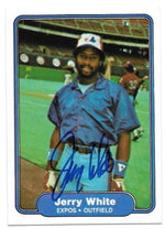 Jerry White Signed 1982 Fleer Baseball Card - Montreal Expos
