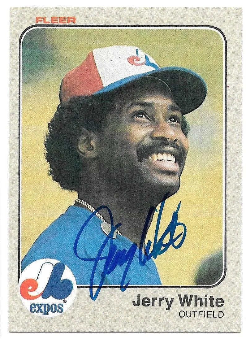 Jerry White Signed 1983 Fleer Baseball Card - Montreal Expos