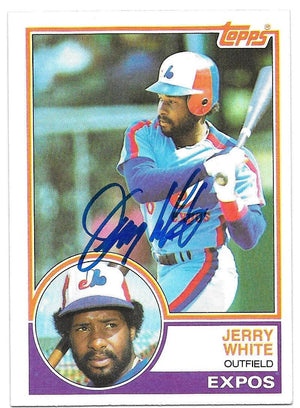 Jerry White Signed 1983 Topps Baseball Card - Montreal Expos - PastPros