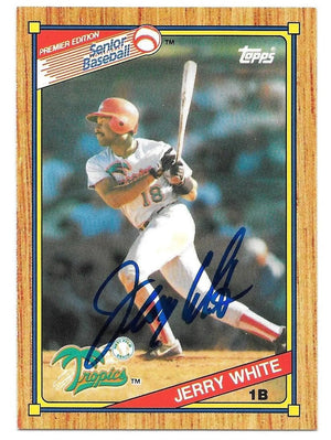 Jerry White Signed 1989 Topps Senior League Baseball Card - West Palm Beach Tropics