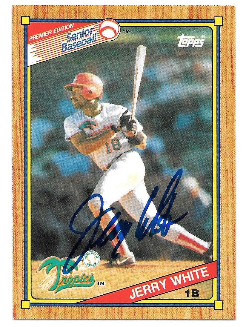 Jerry White Signed 1989 Topps Senior League Baseball Card - West Palm Beach Tropics - PastPros
