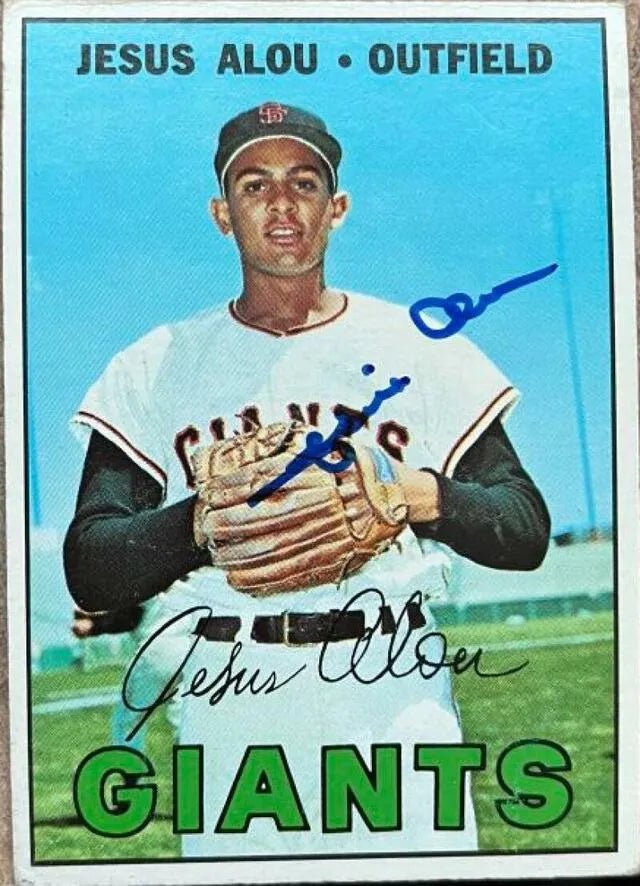 Jesus Alou Signed 1967 Topps Baseball Card - San Francisco Giants