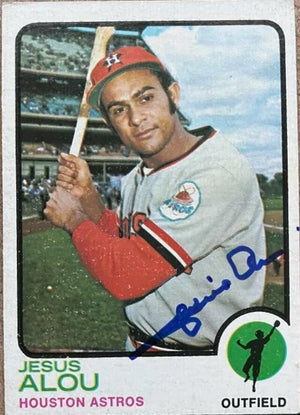 Jesus Alou Signed 1973 Topps Baseball Card - Houston Astros - PastPros