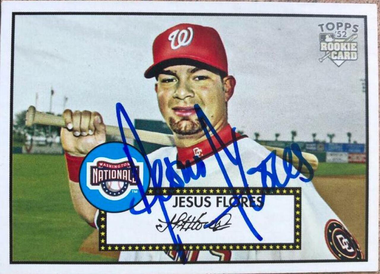 Jesus Flores Signed 2006 Topps 1952 Edition Baseball Card - Washington Nationals - PastPros