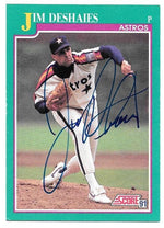 Jim Deshaies Signed 1991 Score Baseball Card - Houston Astros - PastPros