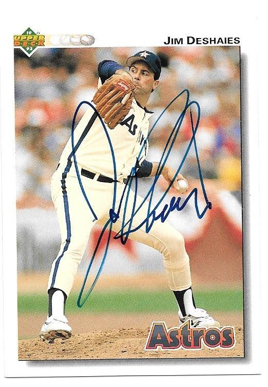 Jim Deshaies Signed 1992 Upper Deck Baseball Card - Houston Astros - PastPros