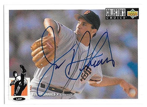 Jim Deshaies Signed 1994 Collector's Choice Baseball Card - San Francisco Giants - PastPros