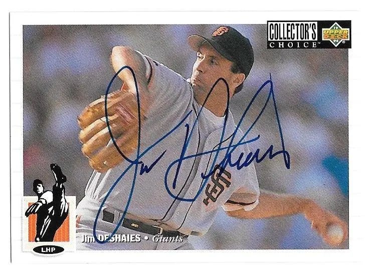 Jim Deshaies Signed 1994 Collector's Choice Baseball Card - San Francisco Giants