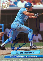 Jim Eisenreich Signed 1992 Fleer Ultra Baseball Card - Kansas City Royals - PastPros