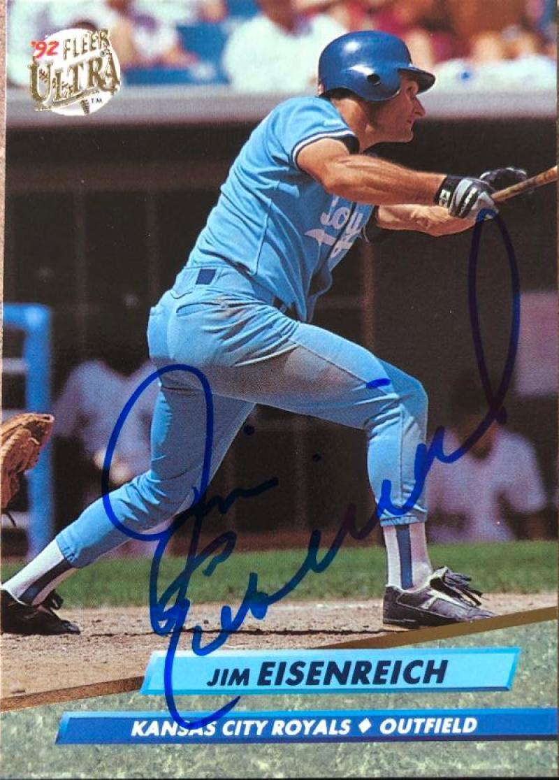 Jim Eisenreich Signed 1992 Fleer Ultra Baseball Card - Kansas City Royals - PastPros