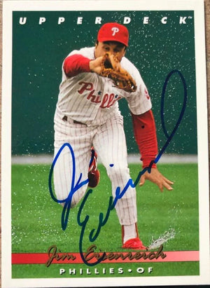 Jim Eisenreich Signed 1993 Upper Deck Baseball Card - Philadelphia Phillies