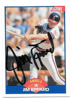 Jim Eppard Signed 1989 Score Baseball Card - California Angels - PastPros