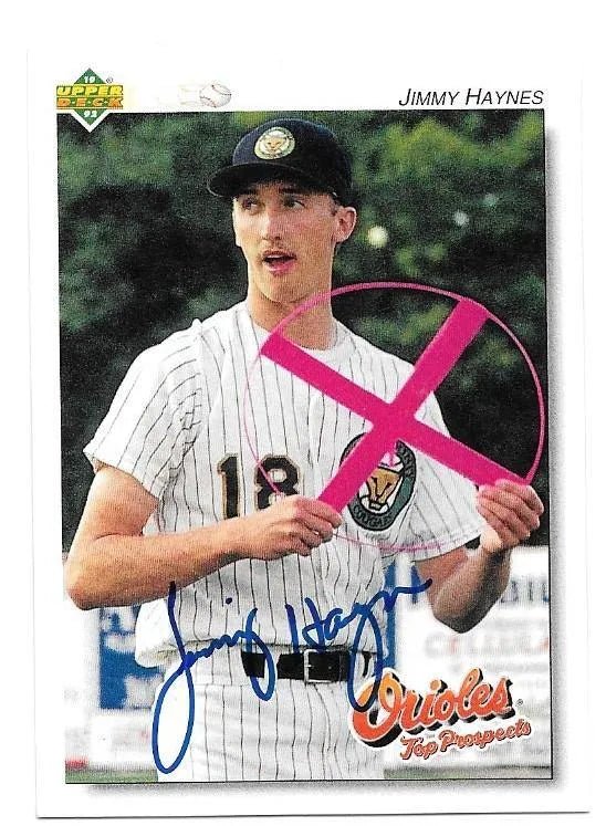 Jimmy Haynes Signed 1992 Upper Deck Minors Baseball Card - Baltimore Orioles