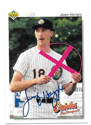 Jimmy Haynes Signed 1992 Upper Deck Minors Baseball Card - Baltimore Orioles - PastPros