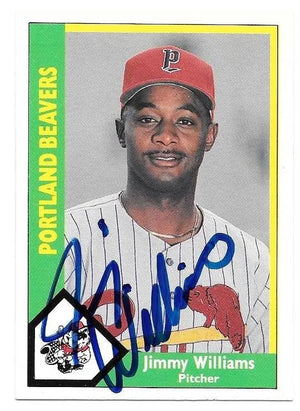 Jimmy Williams Signed 1990 CMC Baseball Card