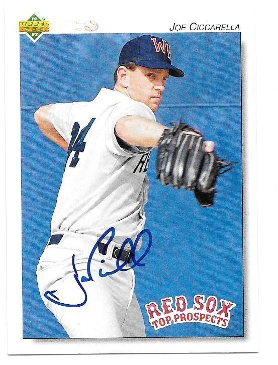 Joe Ciccarella Signed 1992 Upper Deck Minors Baseball Card - Boston Red Sox - PastPros