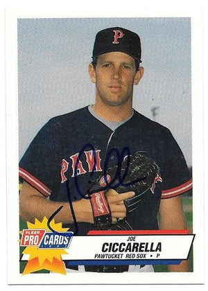 Joe Ciccarella Signed 1993 Fleer ProCards Baseball Card - Pawtucket Red Sox