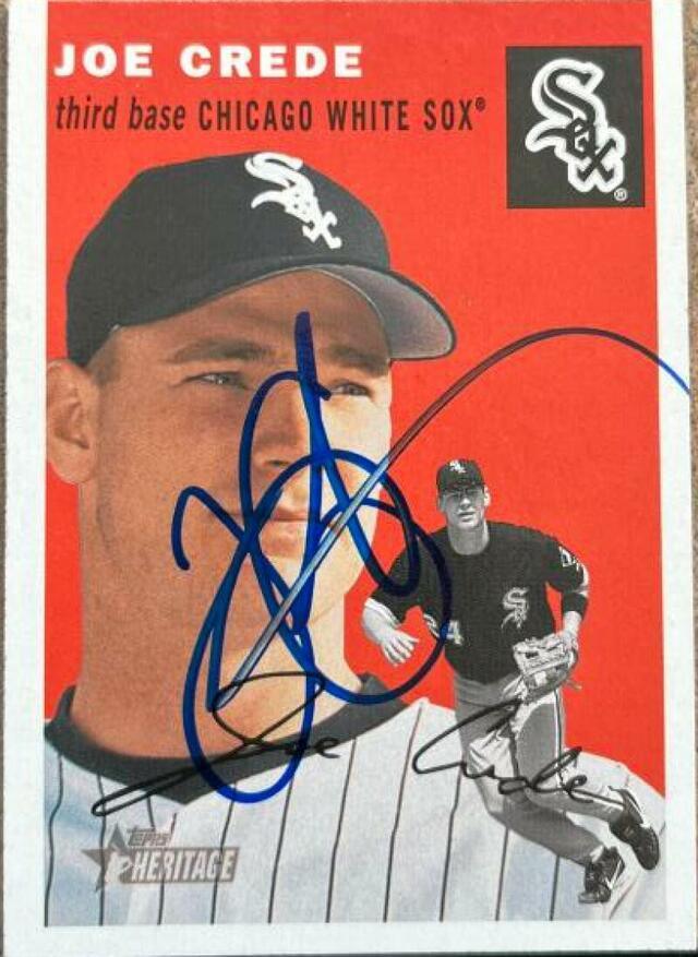 Joe Crede Signed 2003 Topps Heritage Baseball Card - Chicago White Sox - PastPros