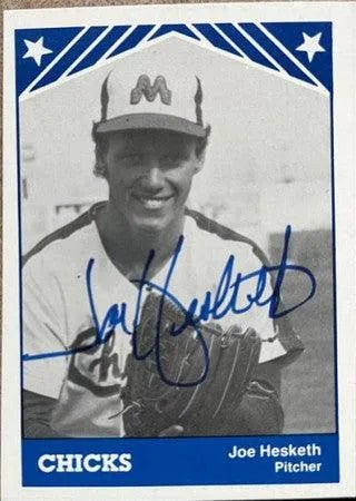 Joe Hesketh Signed 1983 TCMA Baseball Card - Memphis Chicks