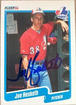 Joe Hesketh Signed 1990 Fleer Baseball Card - Montreal Expos