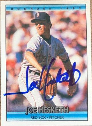 Joe Hesketh Signed 1992 Donruss Baseball Card - Boston Red Sox - PastPros