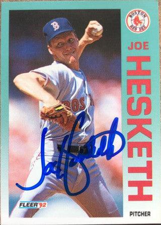 Joe Hesketh Signed 1992 Fleer Baseball Card - Boston Red Sox - PastPros