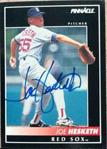 Joe Hesketh Signed 1992 Pinnacle Baseball Card - Boston Red Sox