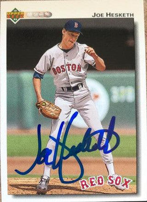 Joe Hesketh Signed 1992 Upper Deck Baseball Card - Boston Red Sox - PastPros