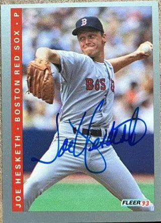 Joe Hesketh Signed 1993 Fleer Baseball Card - Boston Red Sox