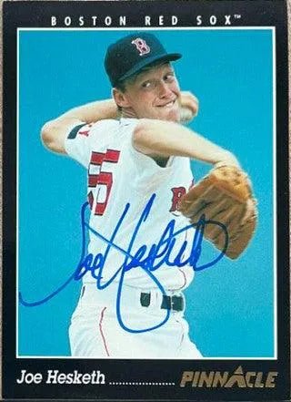 Joe Hesketh Signed 1993 Pinnacle Baseball Card - Boston Red Sox