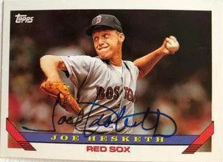 Joe Hesketh Signed 1993 Topps Baseball Card - Boston Red Sox
