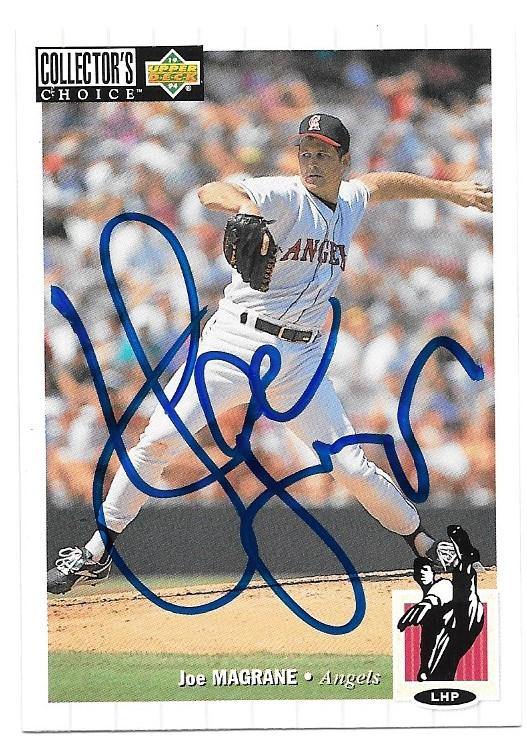 Joe Magrane Signed 1994 Collector's Choice Baseball Card - California Angels - PastPros