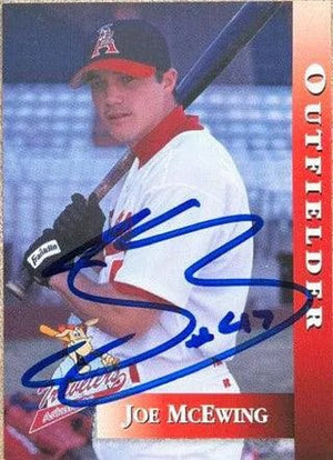 Joe McEwing Signed 1998 Arkansas Travelers Highlights Baseball Card