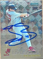 Joe McEwing Signed 1999 Bowman Chrome Impact Baseball Card - St Louis Cardinals - PastPros