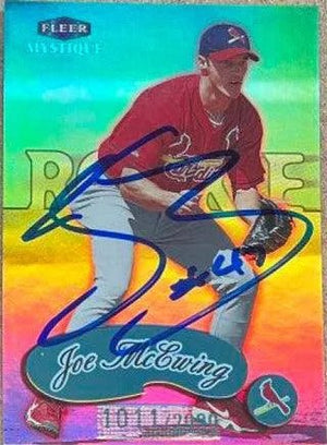 Joe McEwing Signed 1999 Fleer Mystique Baseball Card - St Louis Cardinals