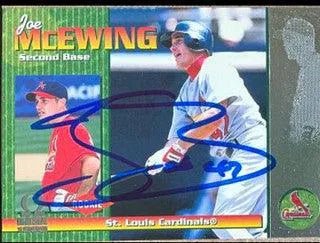 Joe McEwing Signed 1999 Pacific Omega Baseball Card - St Louis Cardinals