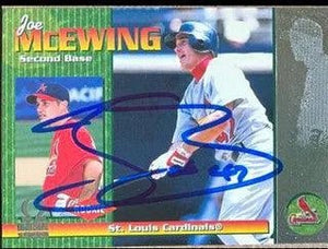 Joe McEwing Signed 1999 Pacific Omega Baseball Card - St Louis Cardinals