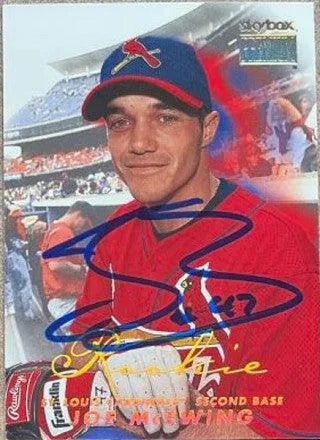 Joe McEwing Signed 1999 Skybox Premium Baseball Card - St Louis Cardinals